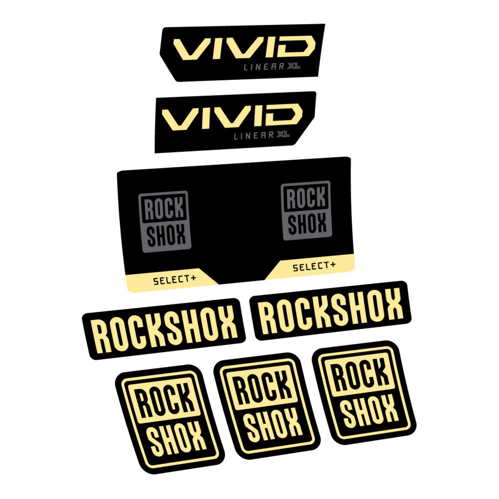 Decal RockShox Vivid Select 2027, Rear Shox, bike sticker vinyl