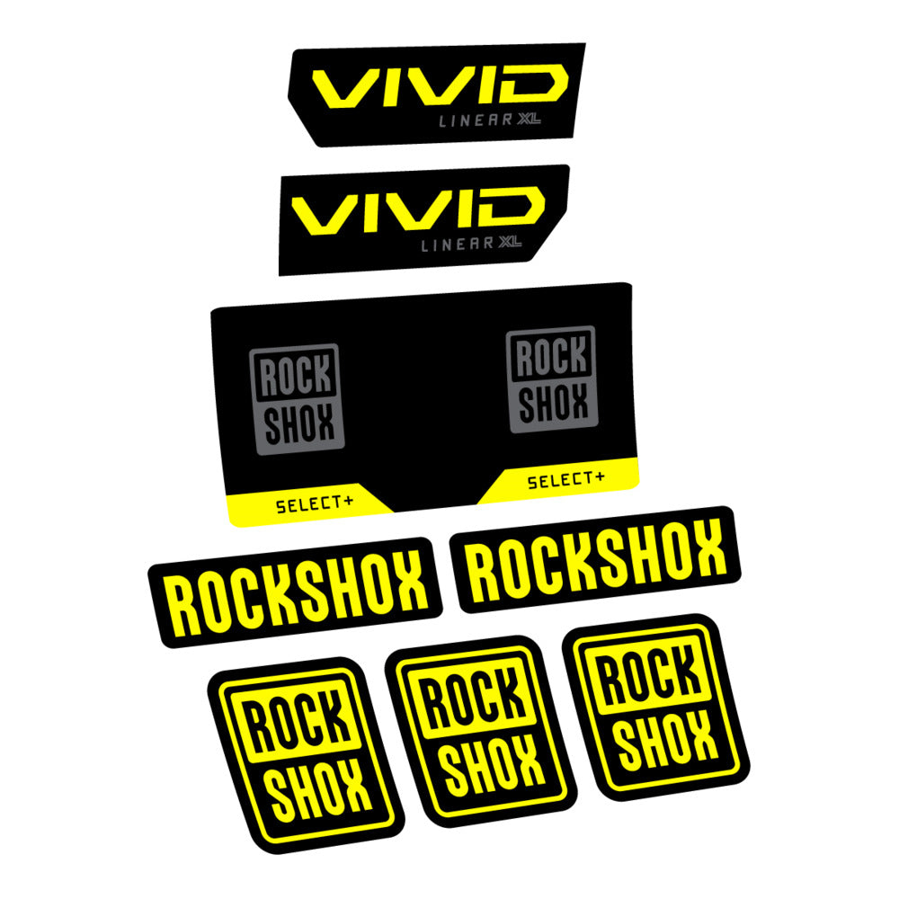Decal RockShox Vivid Select 2027, Rear Shox, bike sticker vinyl