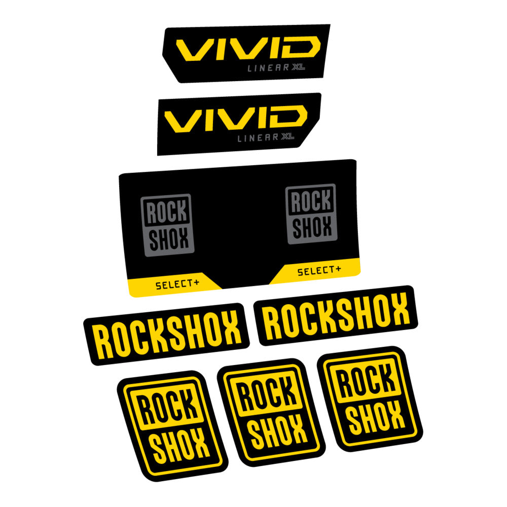 Decal RockShox Vivid Select 2027, Rear Shox, bike sticker vinyl