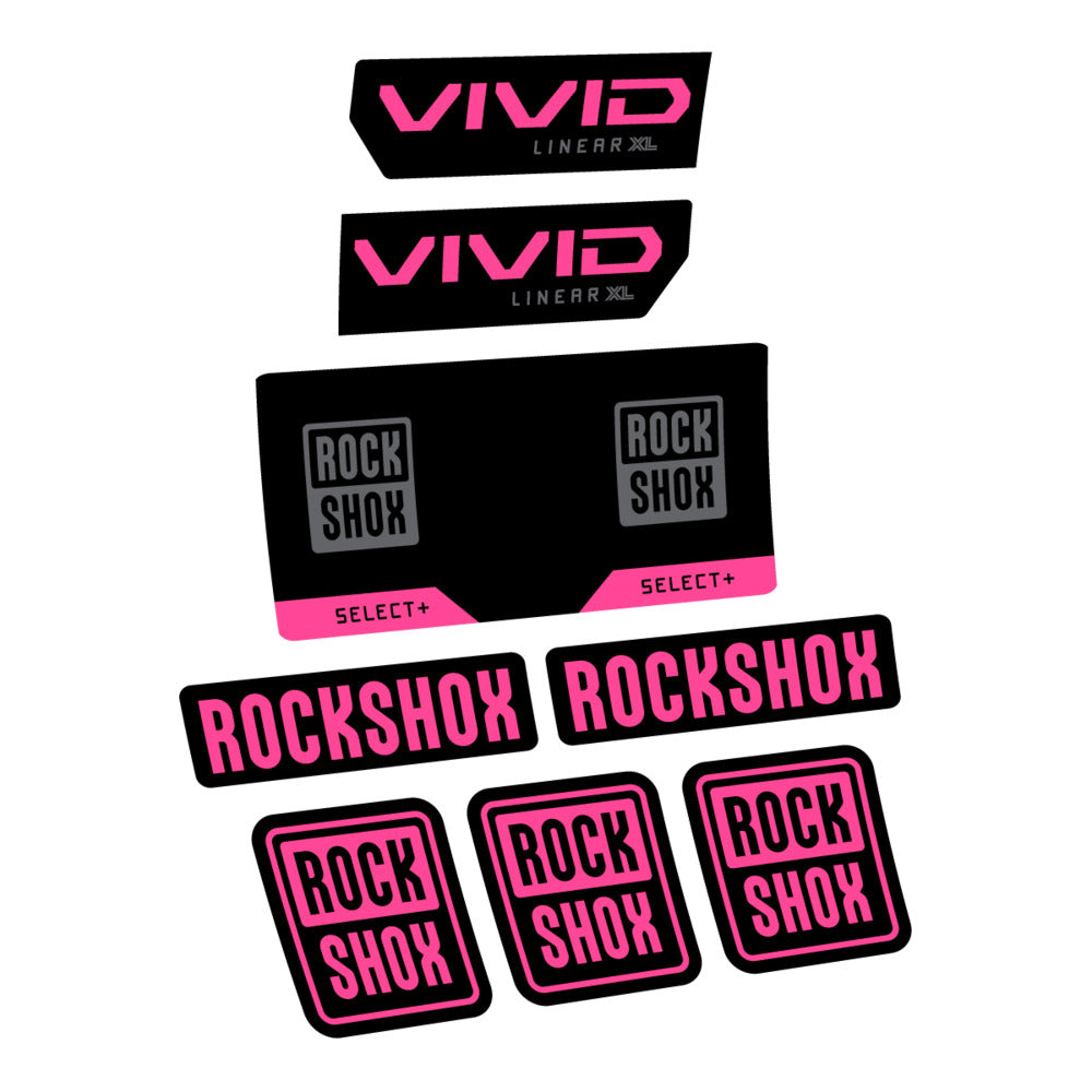 Decal RockShox Vivid Select 2027, Rear Shox, bike sticker vinyl