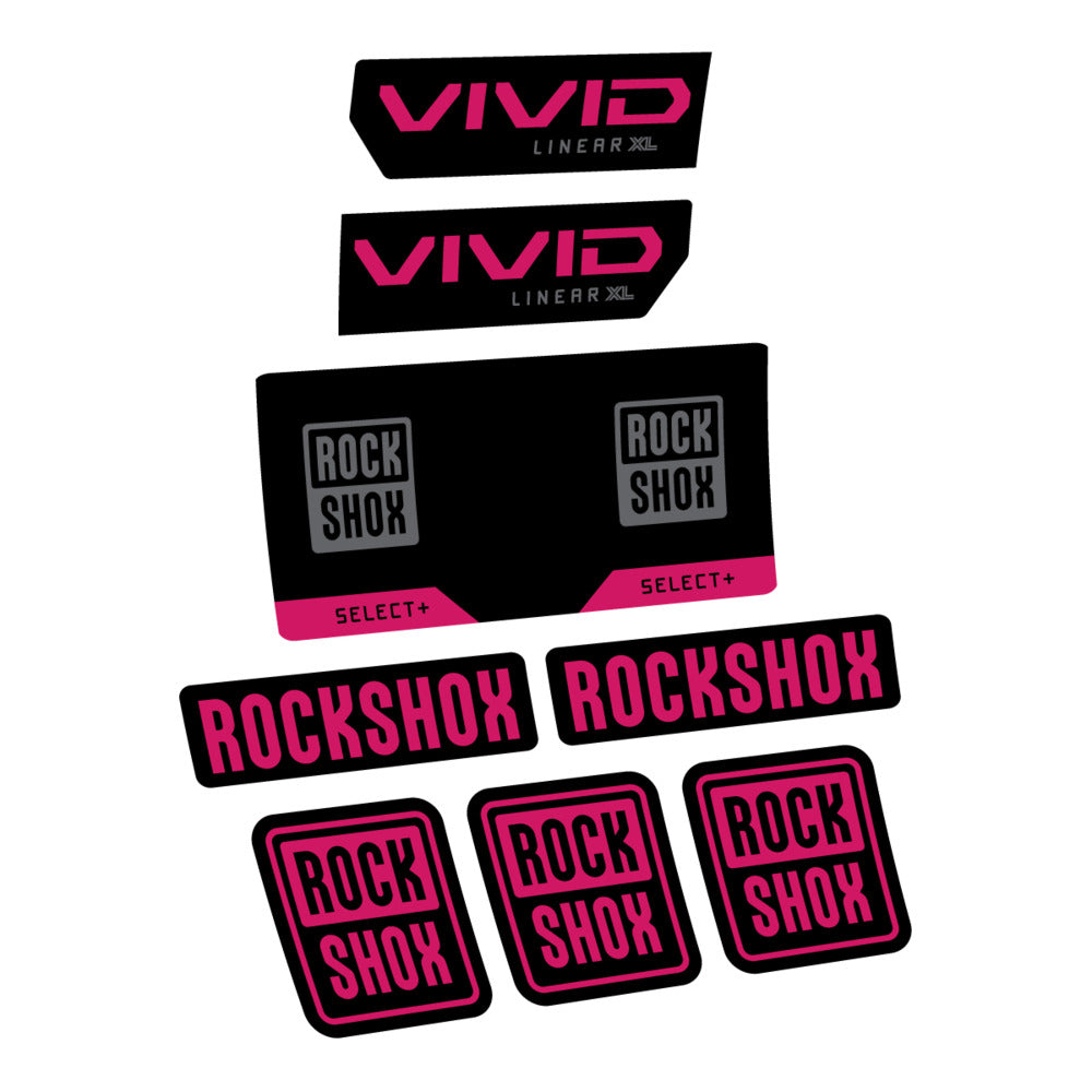 Decal RockShox Vivid Select 2027, Rear Shox, bike sticker vinyl