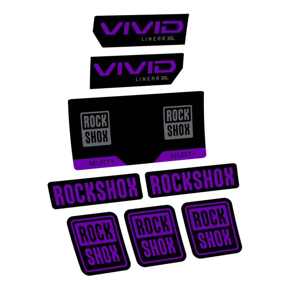 Decal RockShox Vivid Select 2027, Rear Shox, bike sticker vinyl