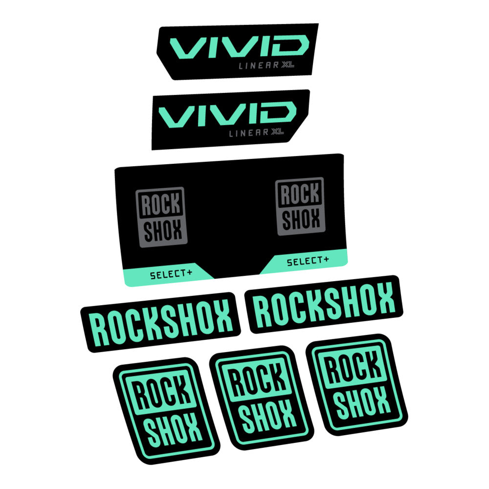 Decal RockShox Vivid Select 2027, Rear Shox, bike sticker vinyl