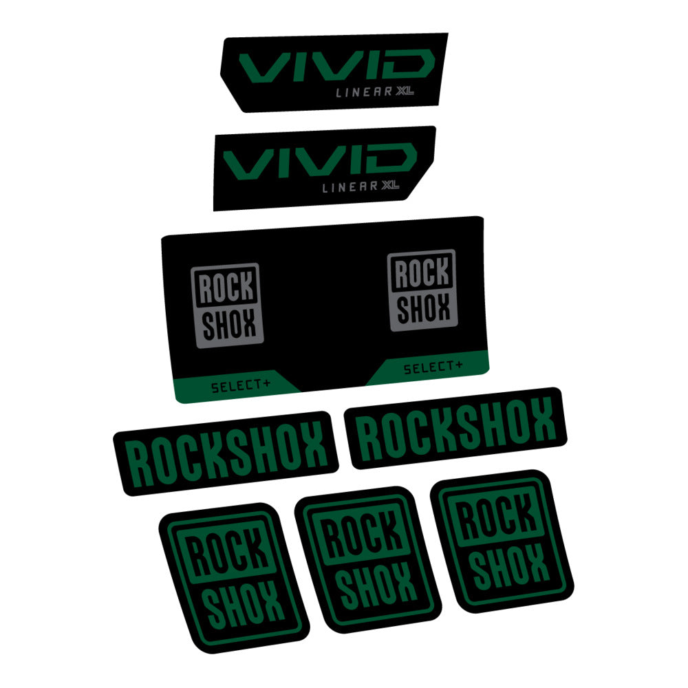 Decal RockShox Vivid Select 2027, Rear Shox, bike sticker vinyl
