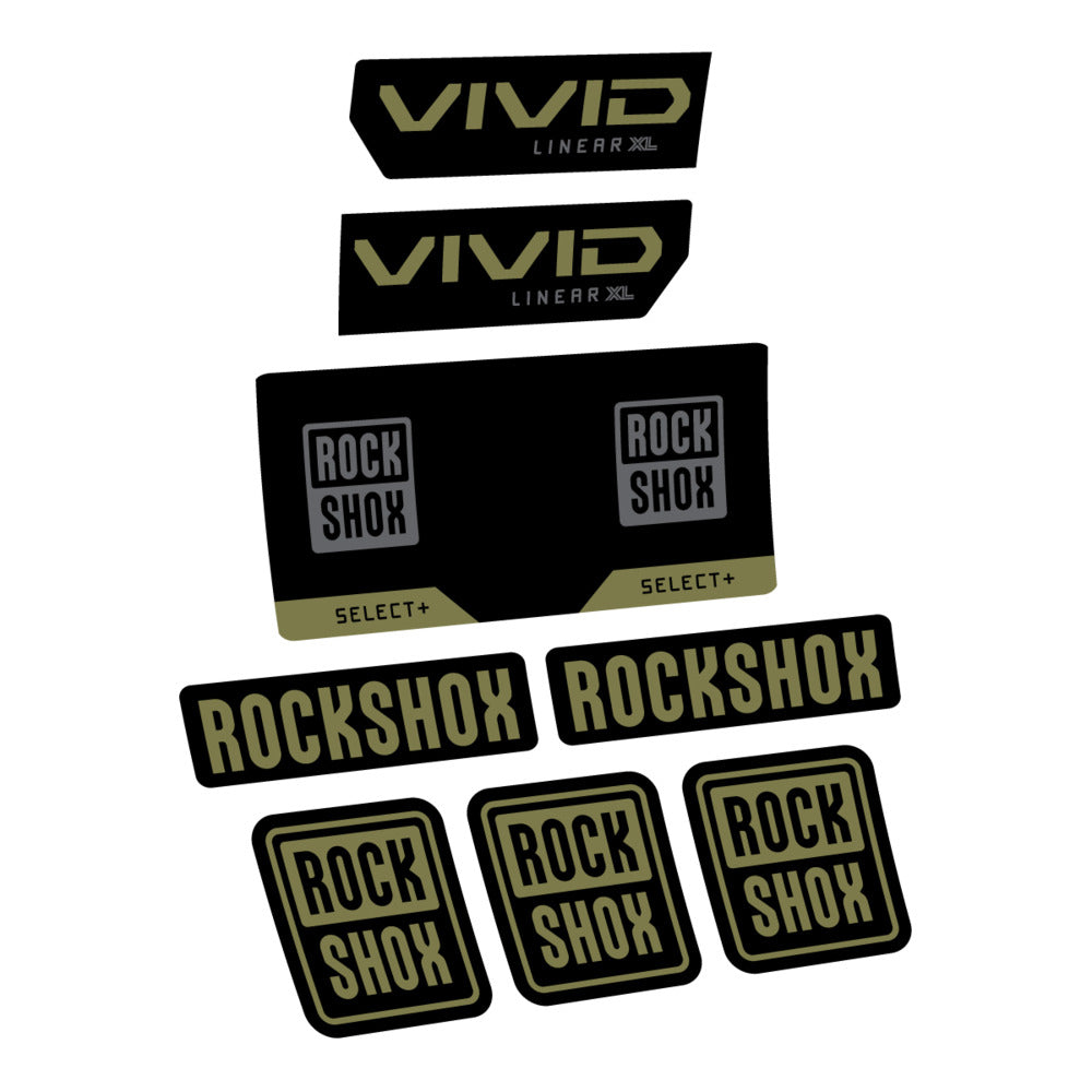 Decal RockShox Vivid Select 2027, Rear Shox, bike sticker vinyl