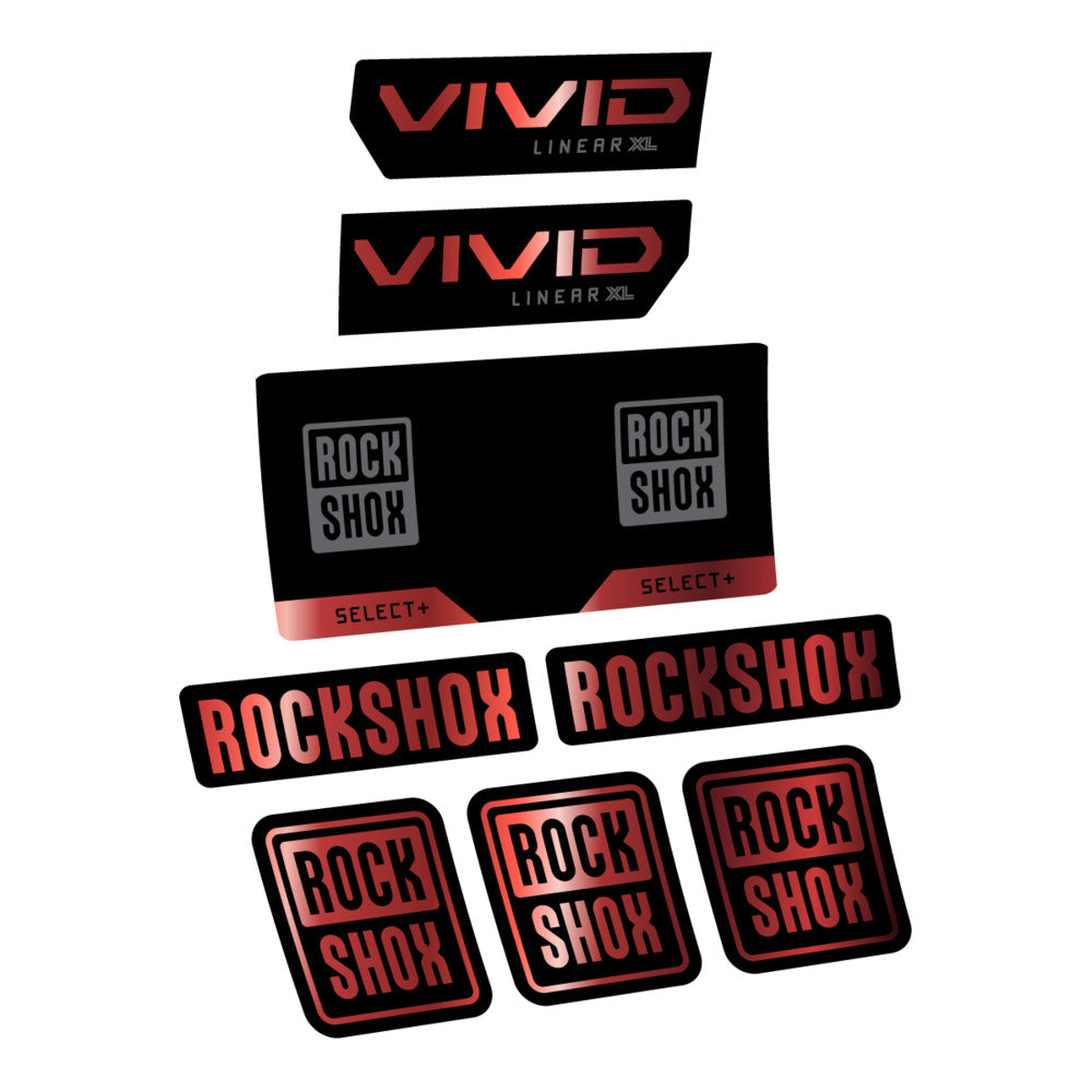Decal RockShox Vivid Select 2027, Rear Shox, bike sticker vinyl