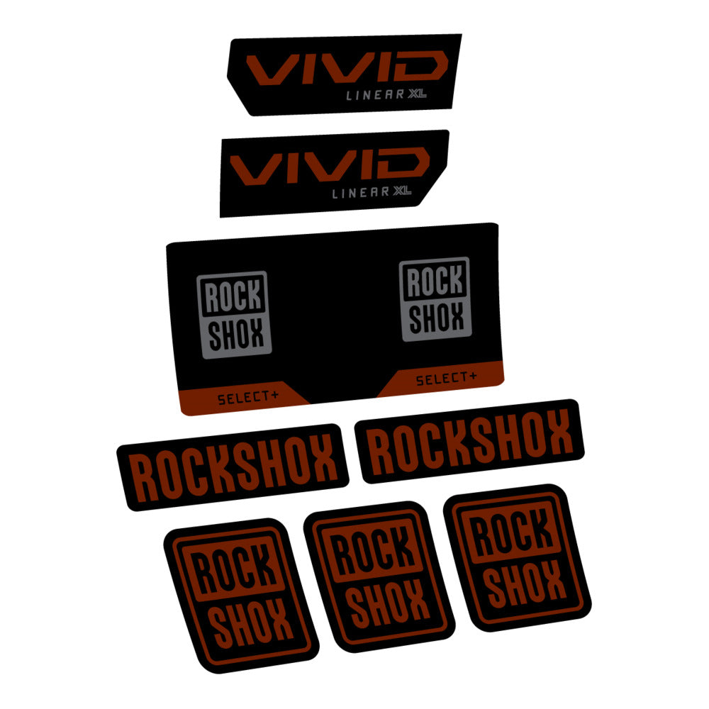 Decal RockShox Vivid Select 2027, Rear Shox, bike sticker vinyl