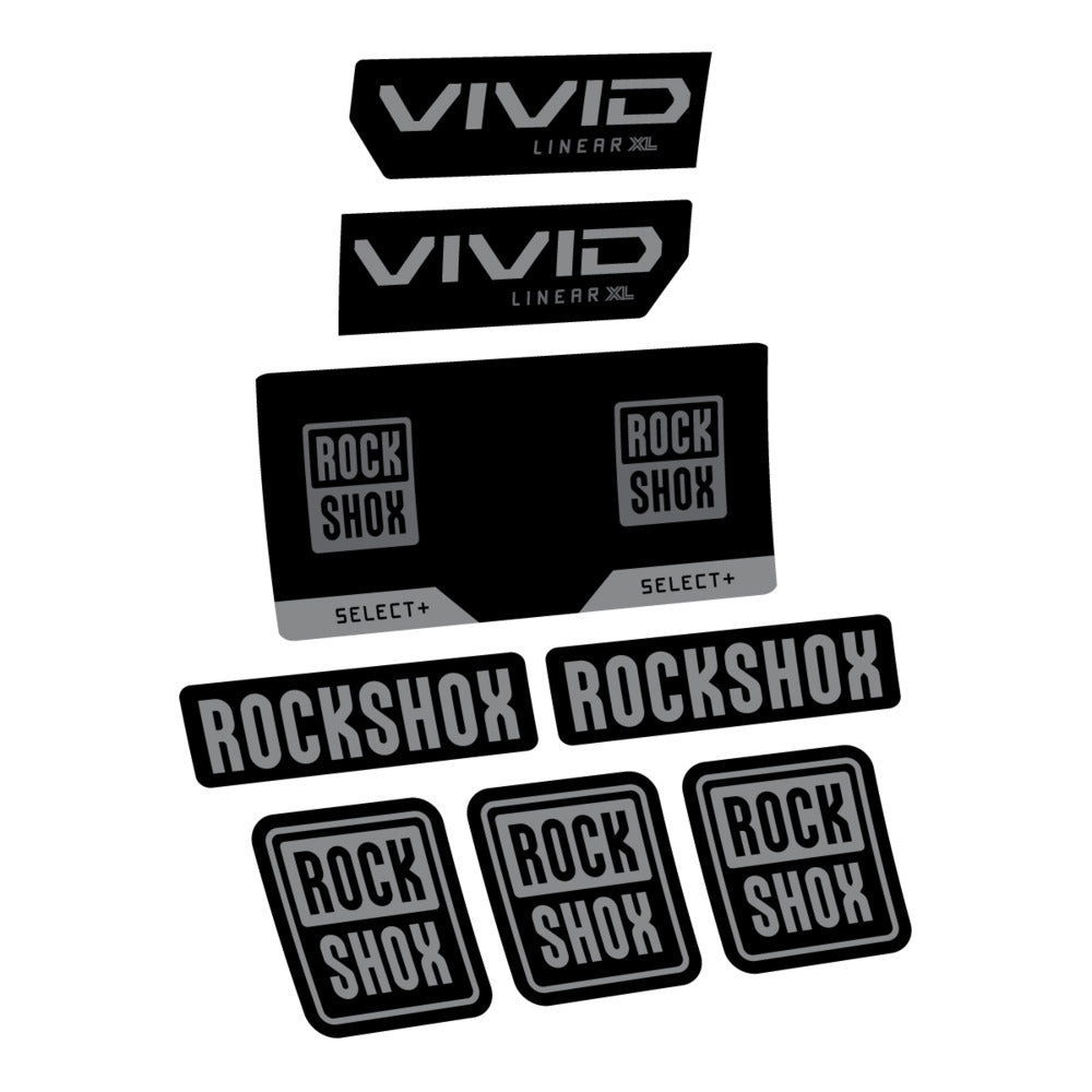 Decal RockShox Vivid Select 2027, Rear Shox, bike sticker vinyl