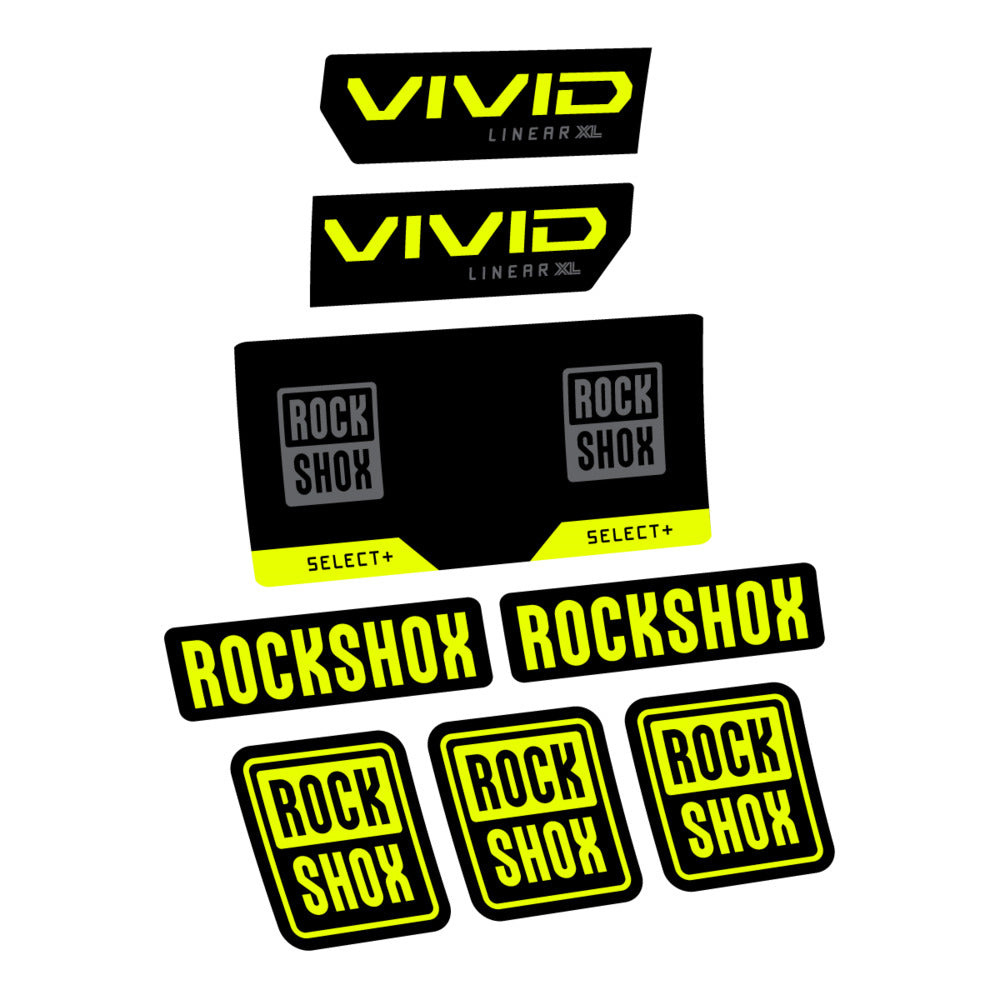 Decal RockShox Vivid Select 2027, Rear Shox, bike sticker vinyl