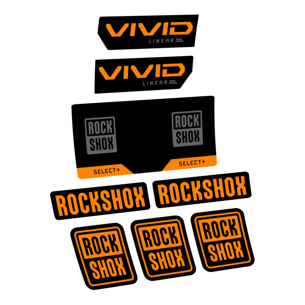 Decal RockShox Vivid Select 2027, Rear Shox, bike sticker vinyl