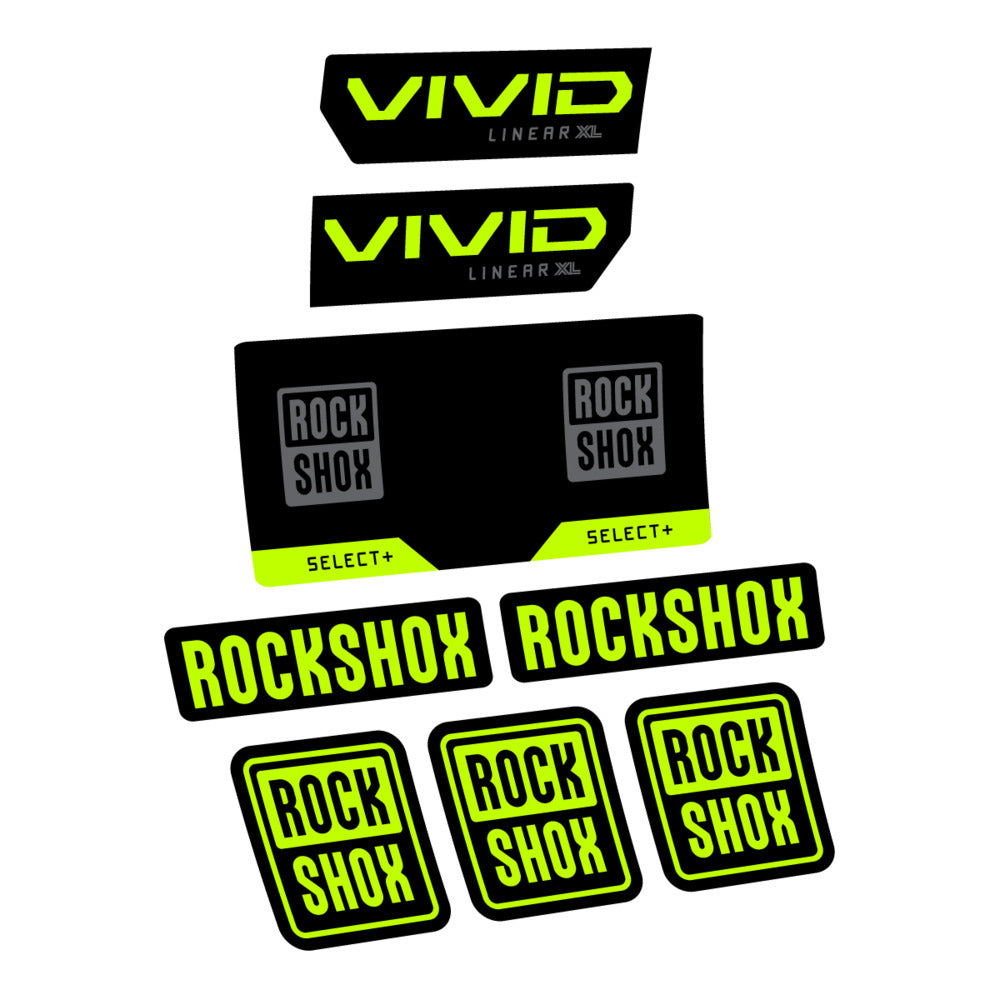 Decal RockShox Vivid Select 2027, Rear Shox, bike sticker vinyl