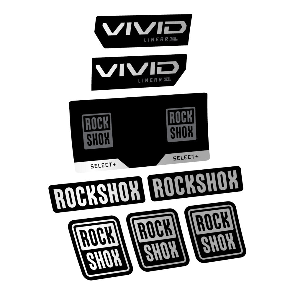 Decal RockShox Vivid Select 2027, Rear Shox, bike sticker vinyl