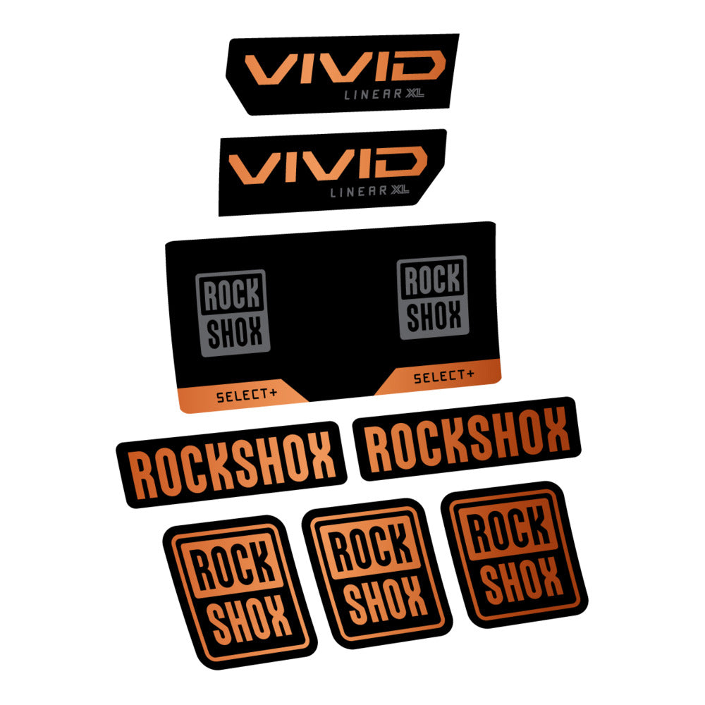 Decal RockShox Vivid Select 2027, Rear Shox, bike sticker vinyl
