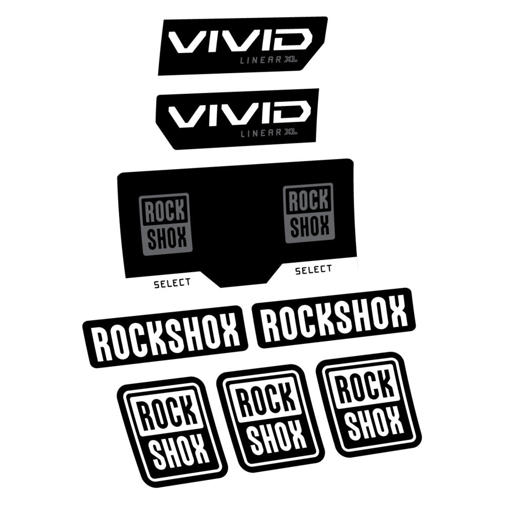 Decal RockShox Vivid Select 2027 v2, Rear Shox, bike sticker vinyl