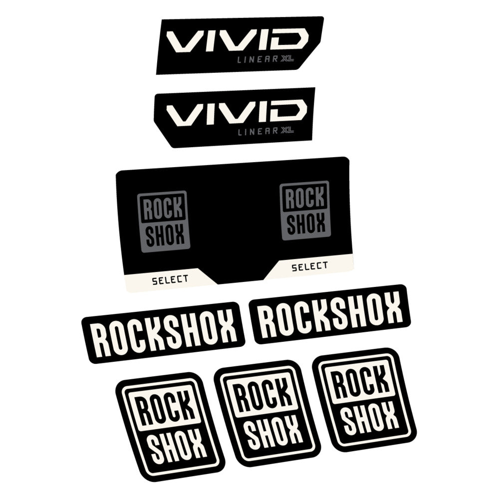 Decal RockShox Vivid Select 2027 v2, Rear Shox, bike sticker vinyl