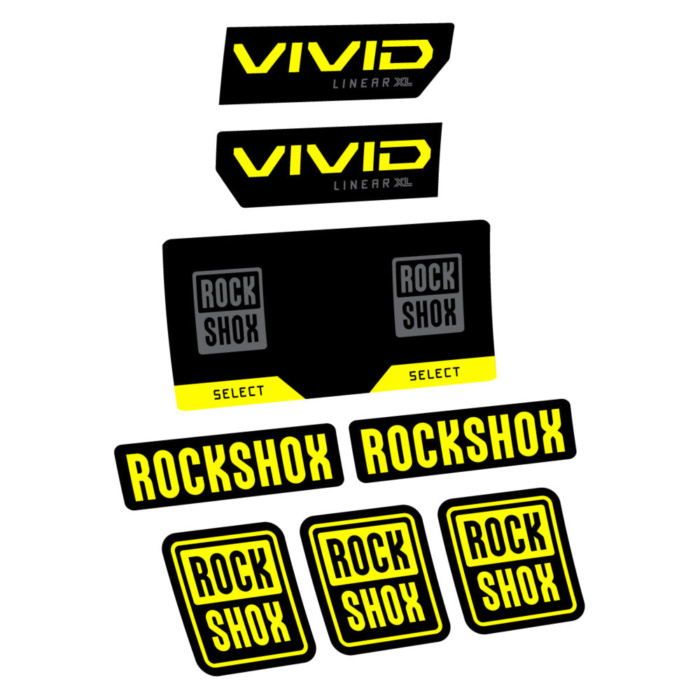 Decal RockShox Vivid Select 2027 v2, Rear Shox, bike sticker vinyl