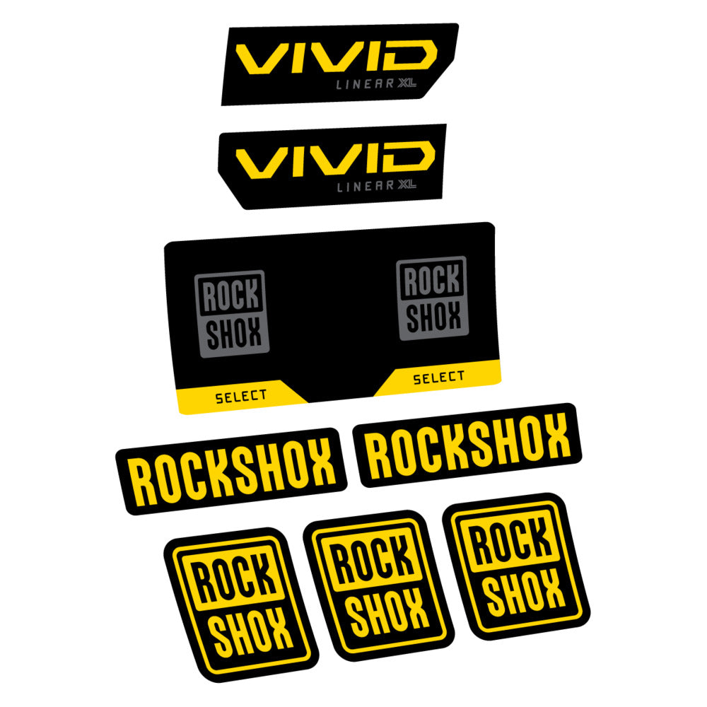 Decal RockShox Vivid Select 2027 v2, Rear Shox, bike sticker vinyl