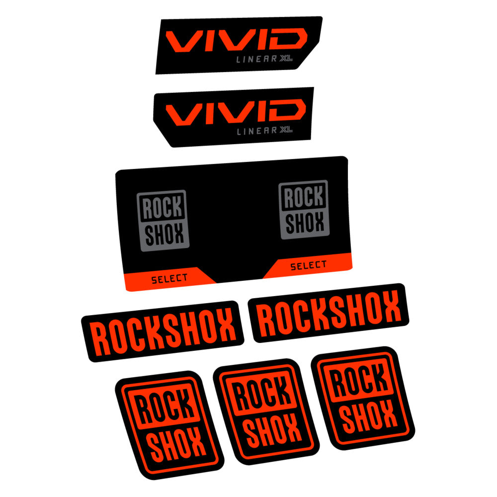 Decal RockShox Vivid Select 2027 v2, Rear Shox, bike sticker vinyl