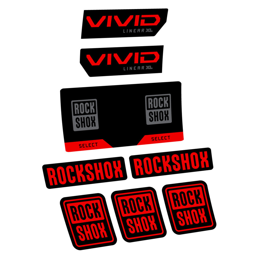 Decal RockShox Vivid Select 2027 v2, Rear Shox, bike sticker vinyl