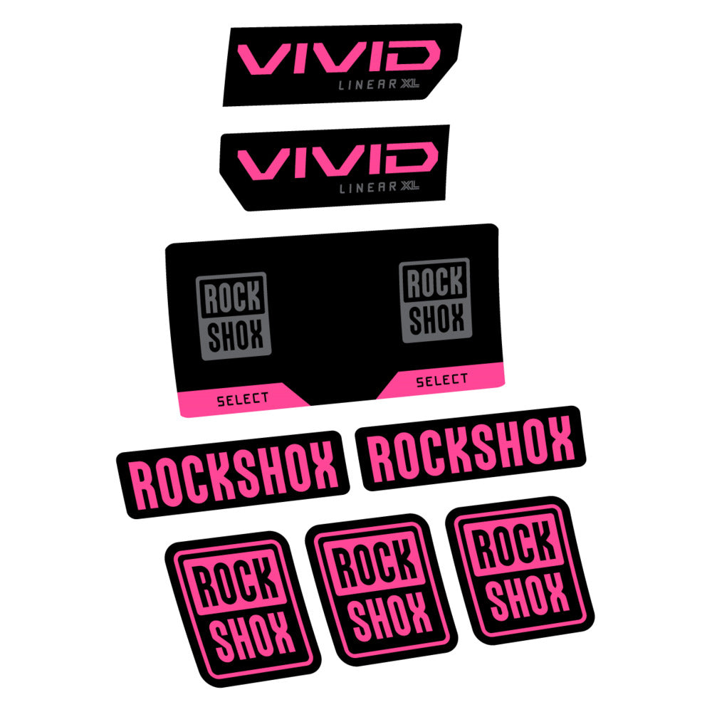 Decal RockShox Vivid Select 2027 v2, Rear Shox, bike sticker vinyl