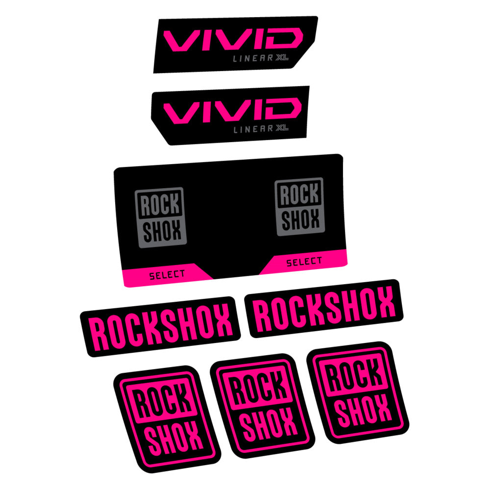 Decal RockShox Vivid Select 2027 v2, Rear Shox, bike sticker vinyl