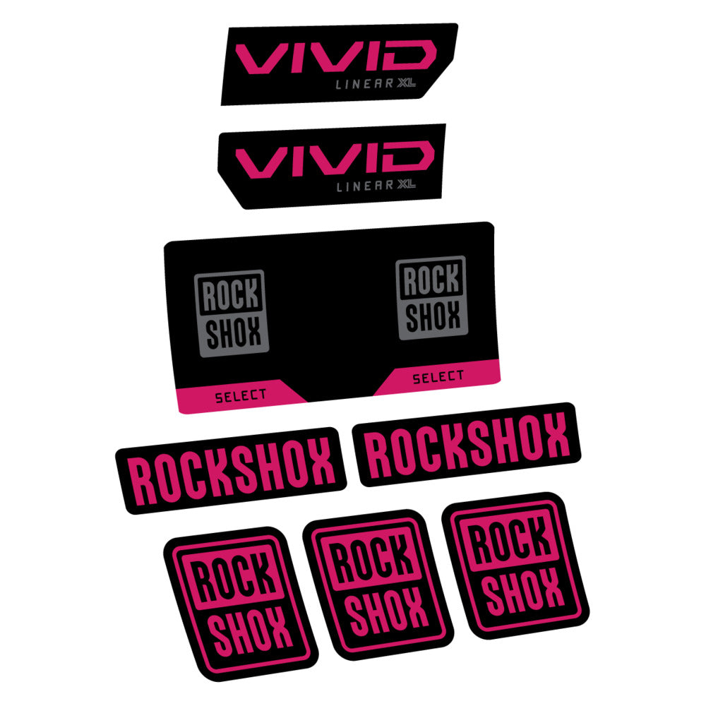 Decal RockShox Vivid Select 2027 v2, Rear Shox, bike sticker vinyl