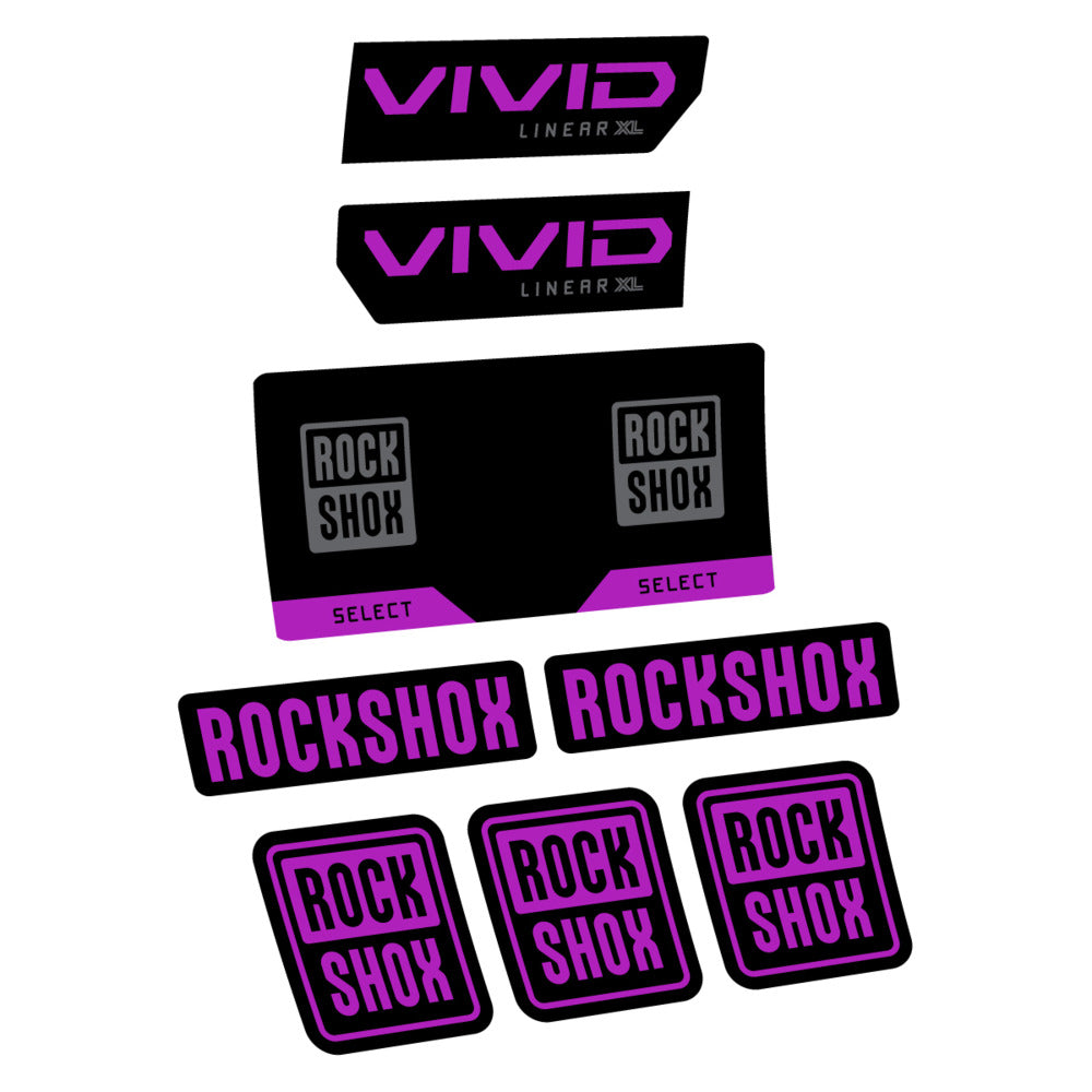 Decal RockShox Vivid Select 2027 v2, Rear Shox, bike sticker vinyl