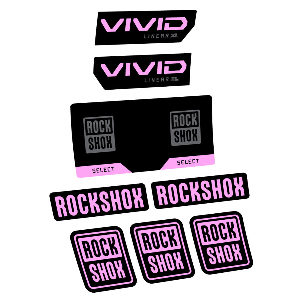 Decal RockShox Vivid Select 2027 v2, Rear Shox, bike sticker vinyl