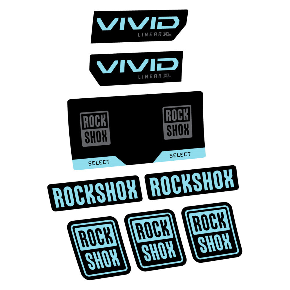 Decal RockShox Vivid Select 2027 v2, Rear Shox, bike sticker vinyl