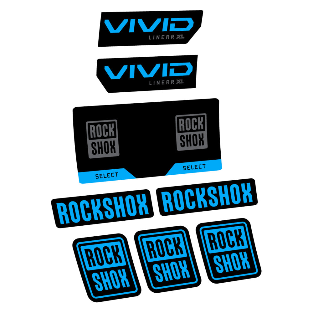 Decal RockShox Vivid Select 2027 v2, Rear Shox, bike sticker vinyl