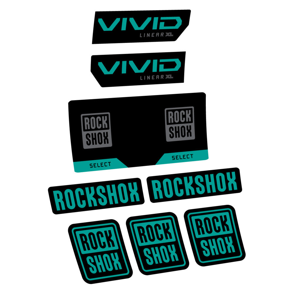 Decal RockShox Vivid Select 2027 v2, Rear Shox, bike sticker vinyl