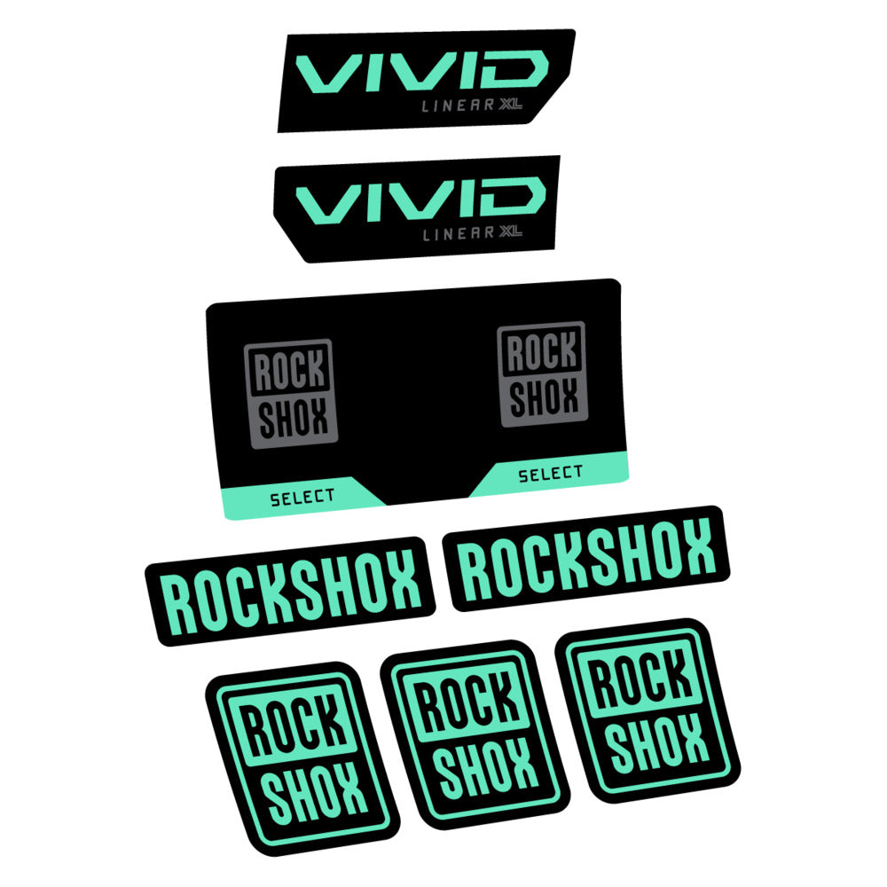 Decal RockShox Vivid Select 2027 v2, Rear Shox, bike sticker vinyl