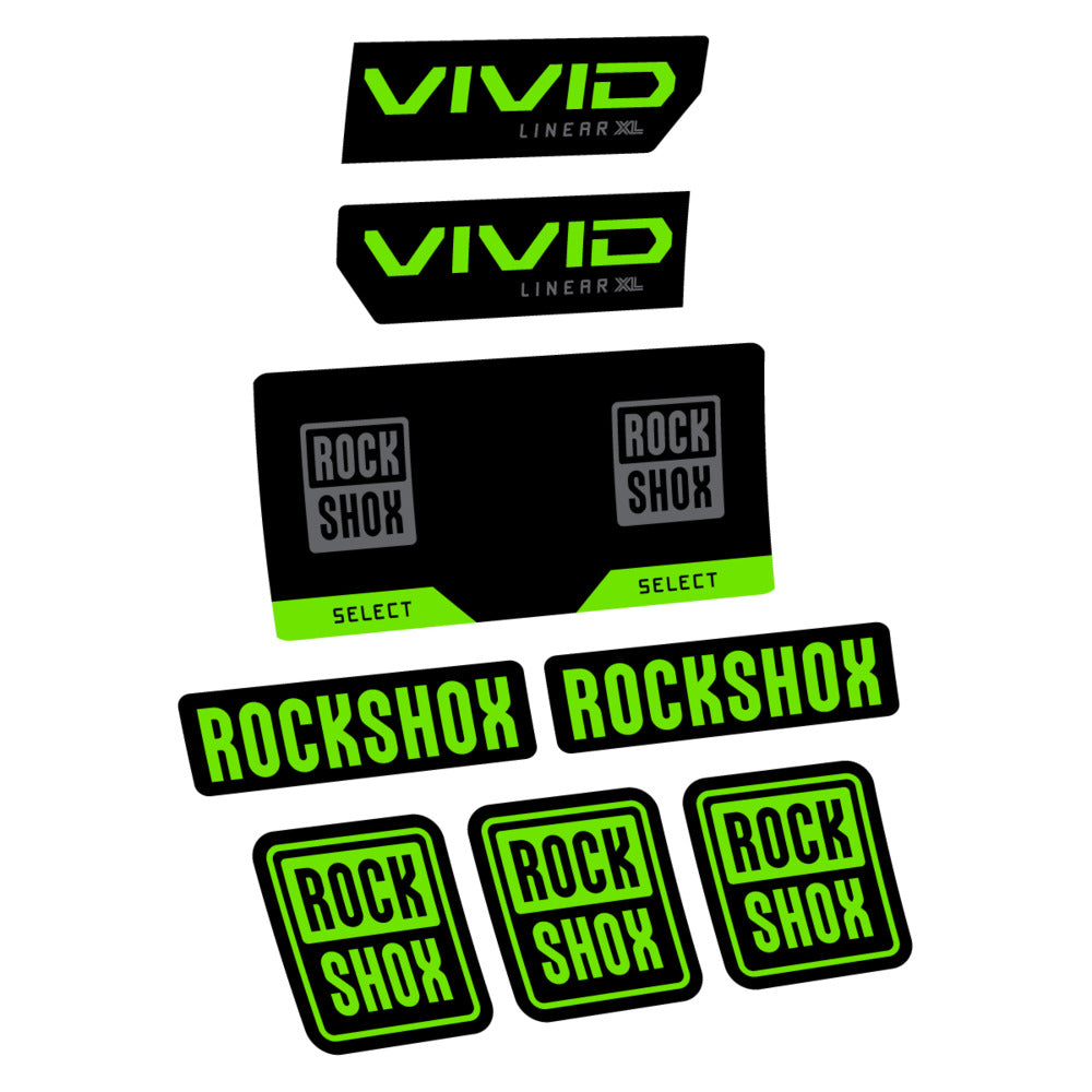 Decal RockShox Vivid Select 2027 v2, Rear Shox, bike sticker vinyl