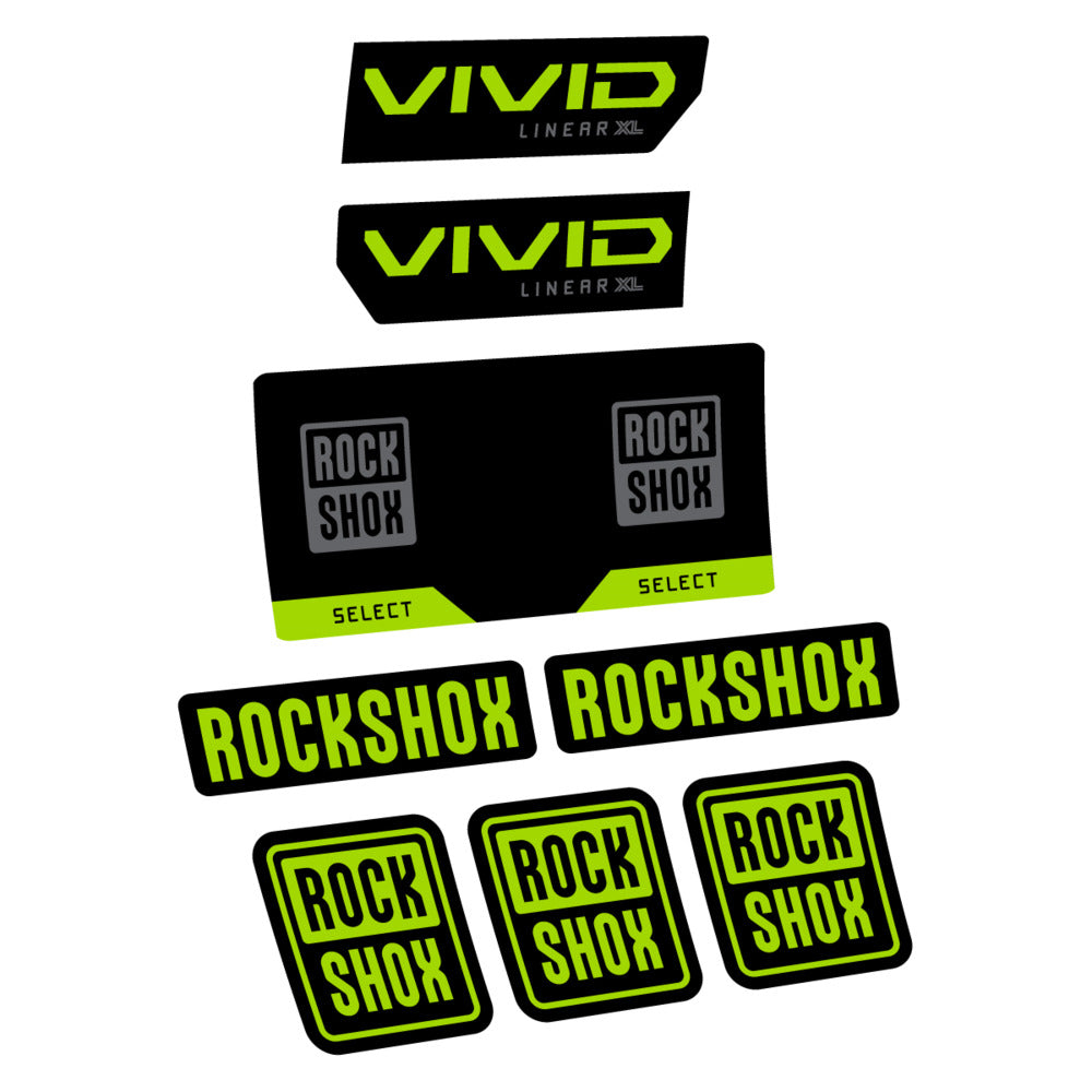 Decal RockShox Vivid Select 2027 v2, Rear Shox, bike sticker vinyl