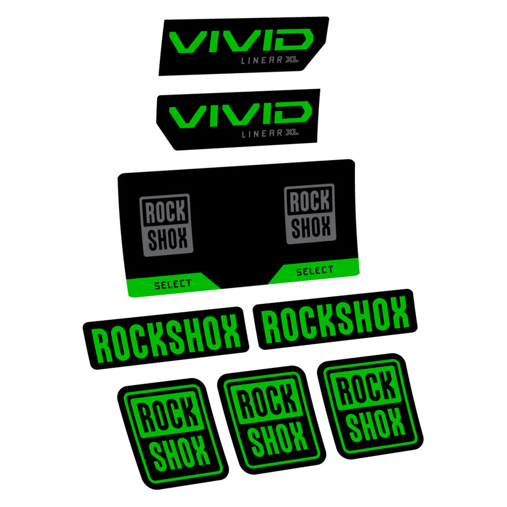 Decal RockShox Vivid Select 2027 v2, Rear Shox, bike sticker vinyl