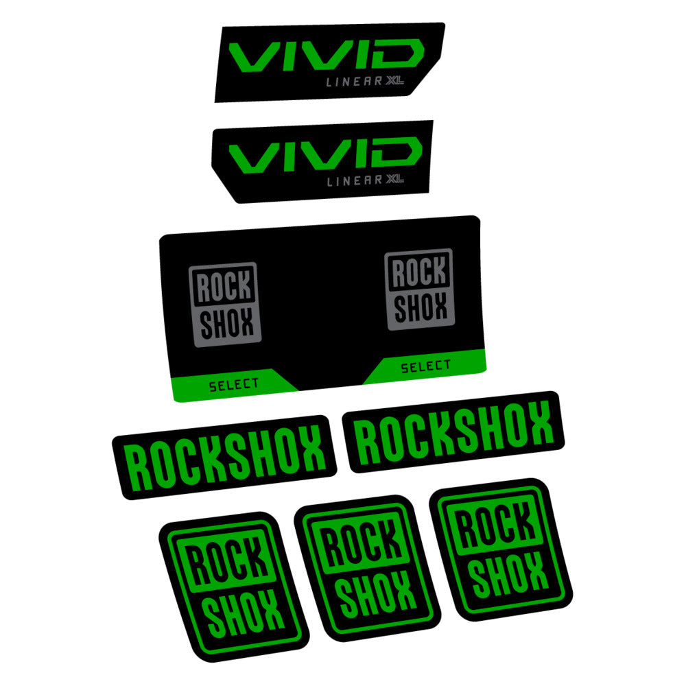 Decal RockShox Vivid Select 2027 v2, Rear Shox, bike sticker vinyl