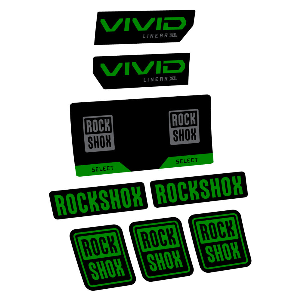 Decal RockShox Vivid Select 2027 v2, Rear Shox, bike sticker vinyl