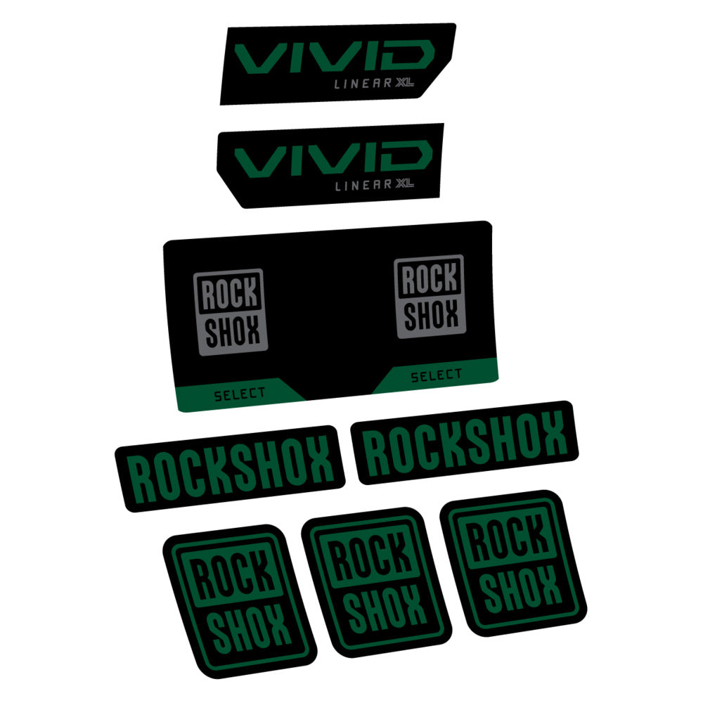 Decal RockShox Vivid Select 2027 v2, Rear Shox, bike sticker vinyl