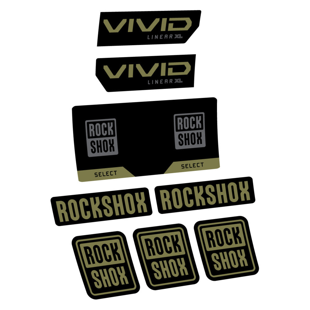 Decal RockShox Vivid Select 2027 v2, Rear Shox, bike sticker vinyl