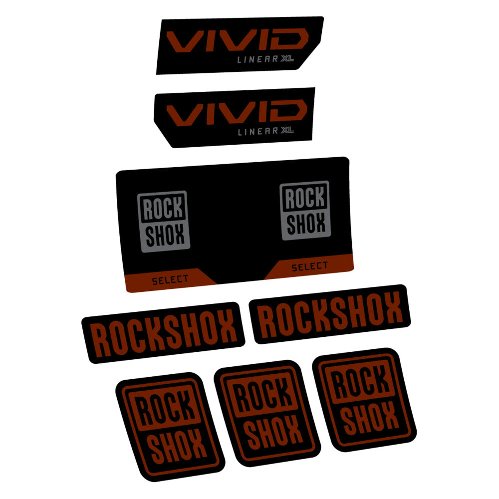 Decal RockShox Vivid Select 2027 v2, Rear Shox, bike sticker vinyl