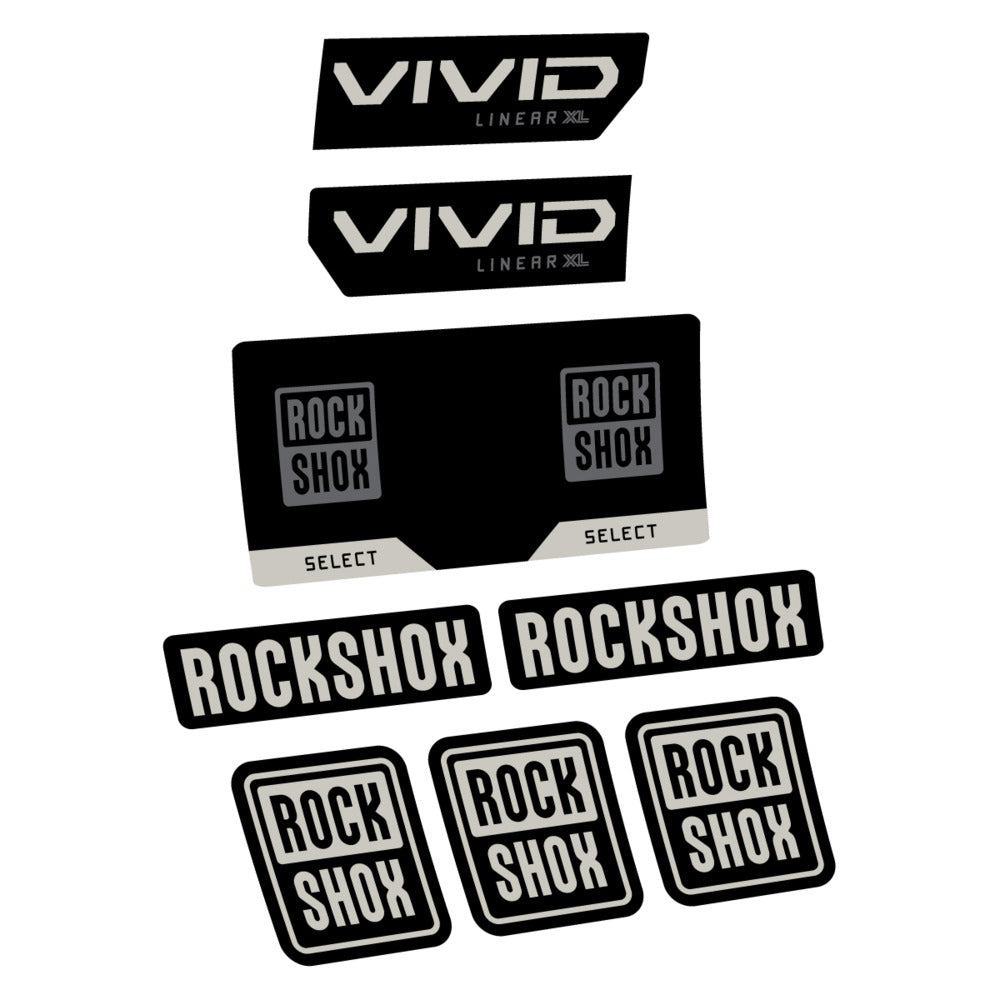 Decal RockShox Vivid Select 2027 v2, Rear Shox, bike sticker vinyl