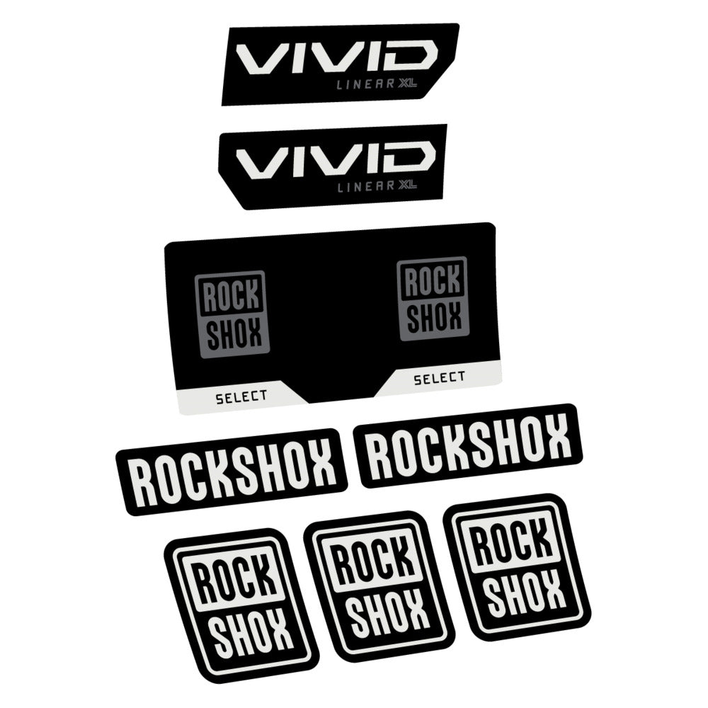 Decal RockShox Vivid Select 2027 v2, Rear Shox, bike sticker vinyl