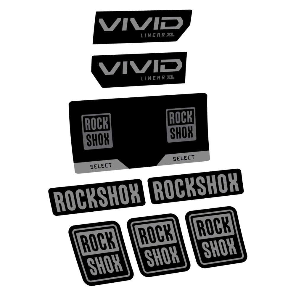 Decal RockShox Vivid Select 2027 v2, Rear Shox, bike sticker vinyl