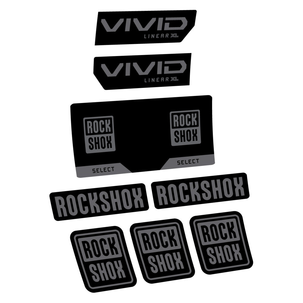 Decal RockShox Vivid Select 2027 v2, Rear Shox, bike sticker vinyl