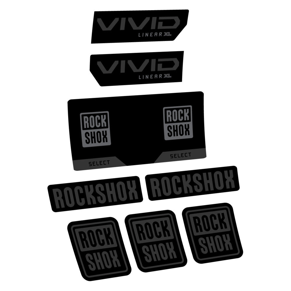 Decal RockShox Vivid Select 2027 v2, Rear Shox, bike sticker vinyl