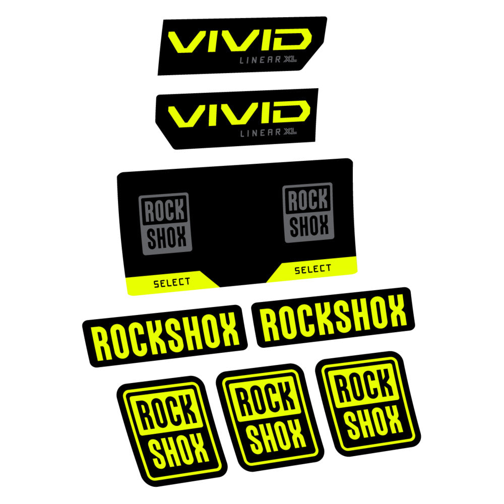 Decal RockShox Vivid Select 2027 v2, Rear Shox, bike sticker vinyl