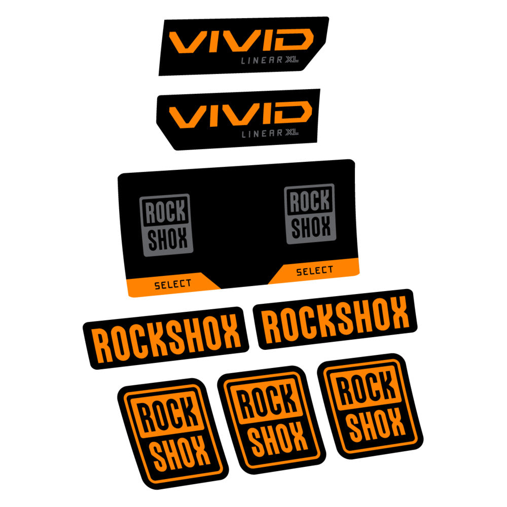 Decal RockShox Vivid Select 2027 v2, Rear Shox, bike sticker vinyl