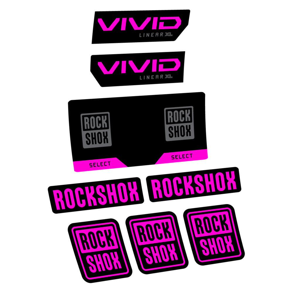 Decal RockShox Vivid Select 2027 v2, Rear Shox, bike sticker vinyl
