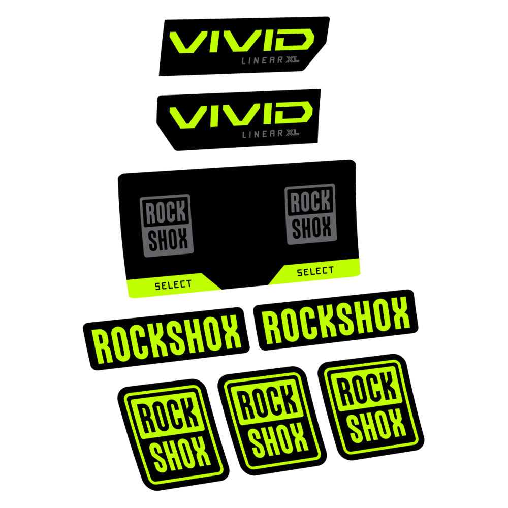 Decal RockShox Vivid Select 2027 v2, Rear Shox, bike sticker vinyl