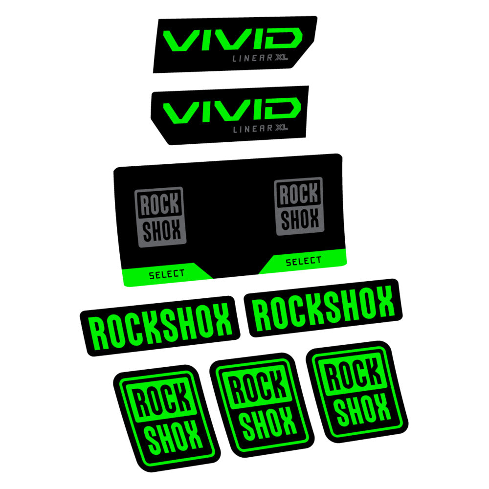 Decal RockShox Vivid Select 2027 v2, Rear Shox, bike sticker vinyl